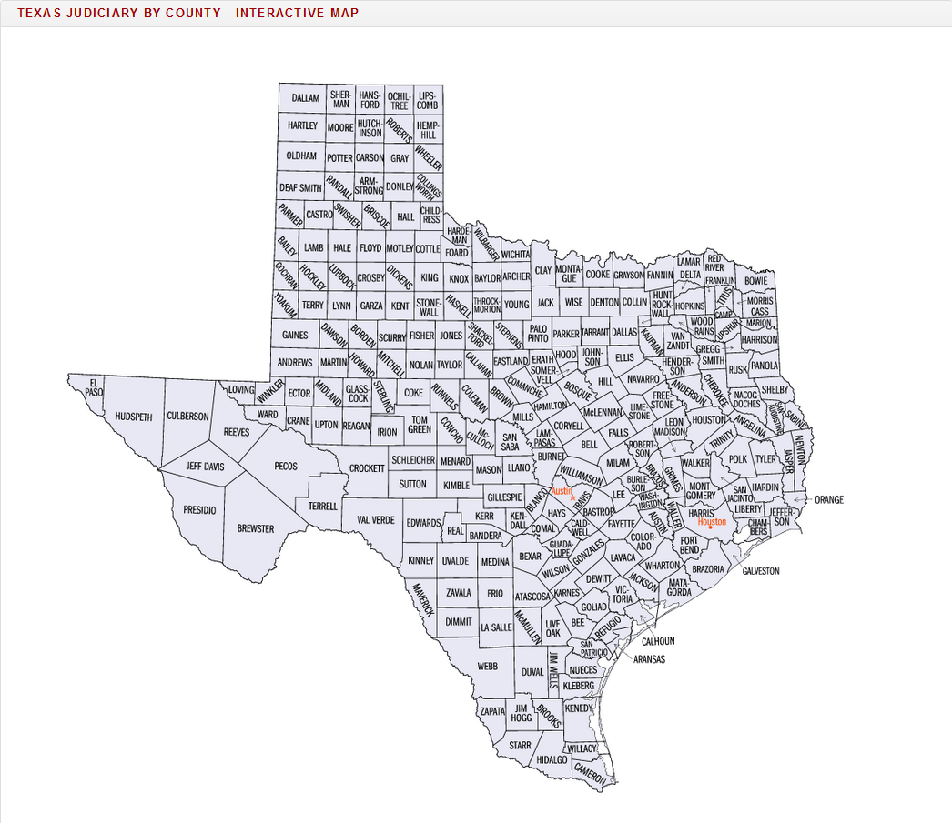 Maps & Texas Courts Generally Texas Courts and Court Rules