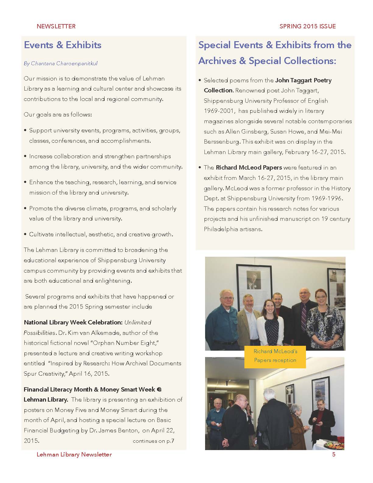 20142015 All Library at Shippensburg University