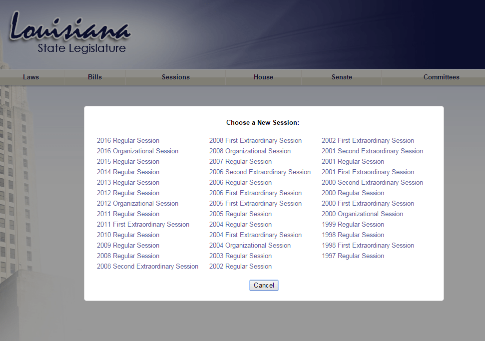 Laws and Legislative Materials Louisiana Statutes/Legislative