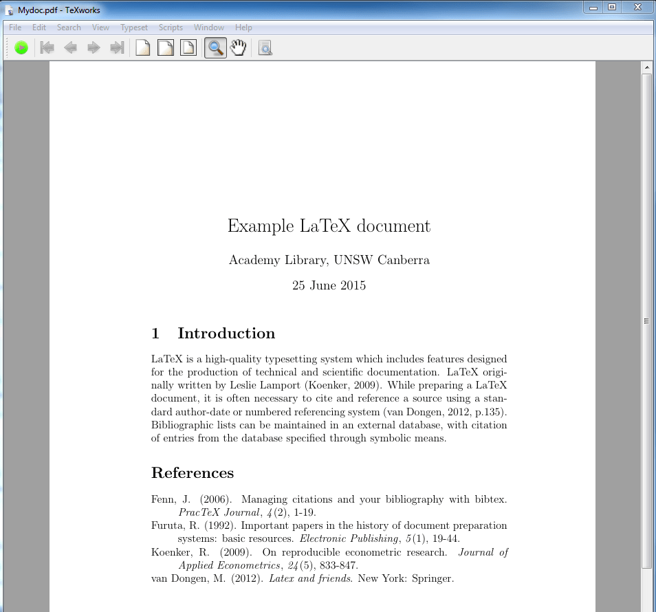 LaTeX Citations & Referencing Resource Guides at UNSW Canberra at