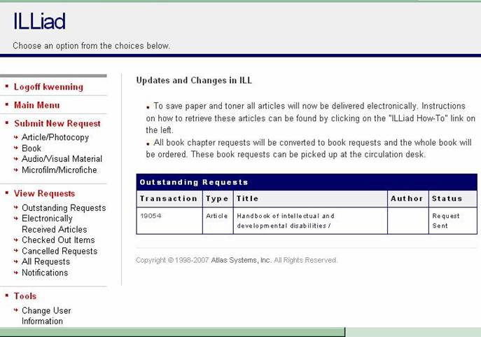 Using ILLiad Interlibrary Loan LibGuides at University of Indianapolis
