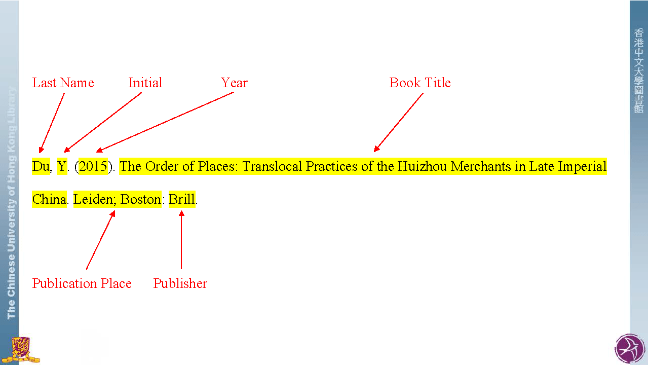 APA Style Citation Styles LibGuides at The Chinese University of