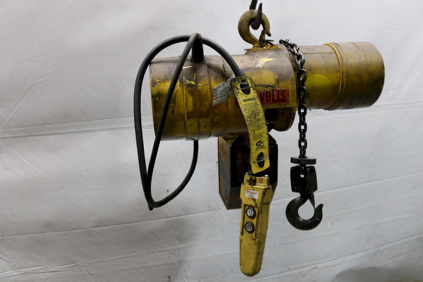 For Sale 500 LB BUDGIT ELECTRIC POWERED CHAIN HOIST STOCK 11975