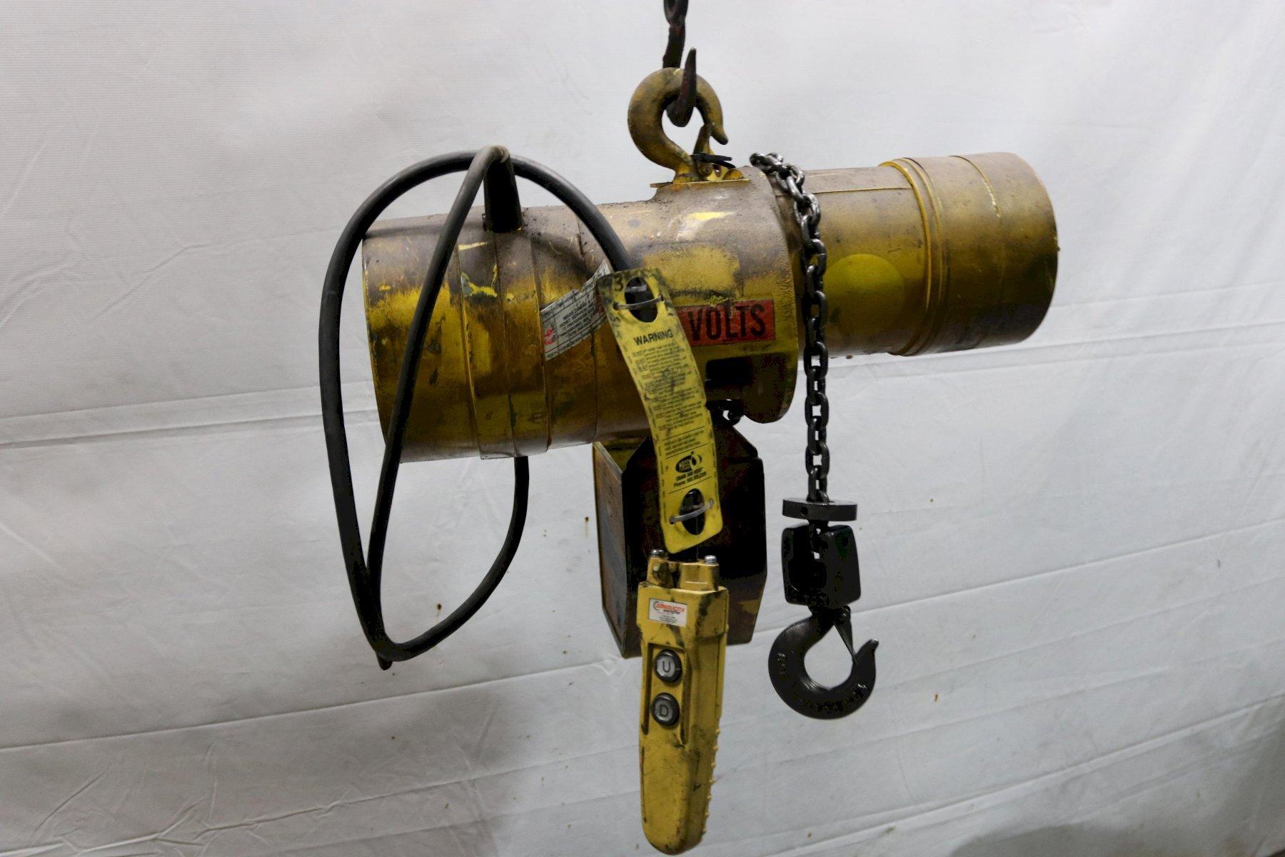 For Sale 500 LB BUDGIT ELECTRIC POWERED CHAIN HOIST STOCK 11975