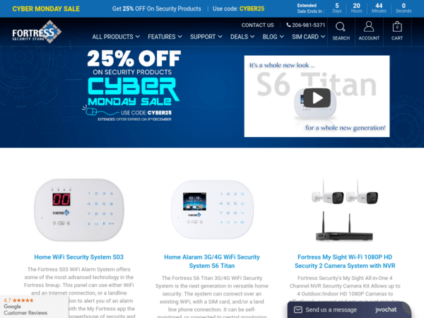 Fortress Security Store Deals Shop S03 Home Security Systems