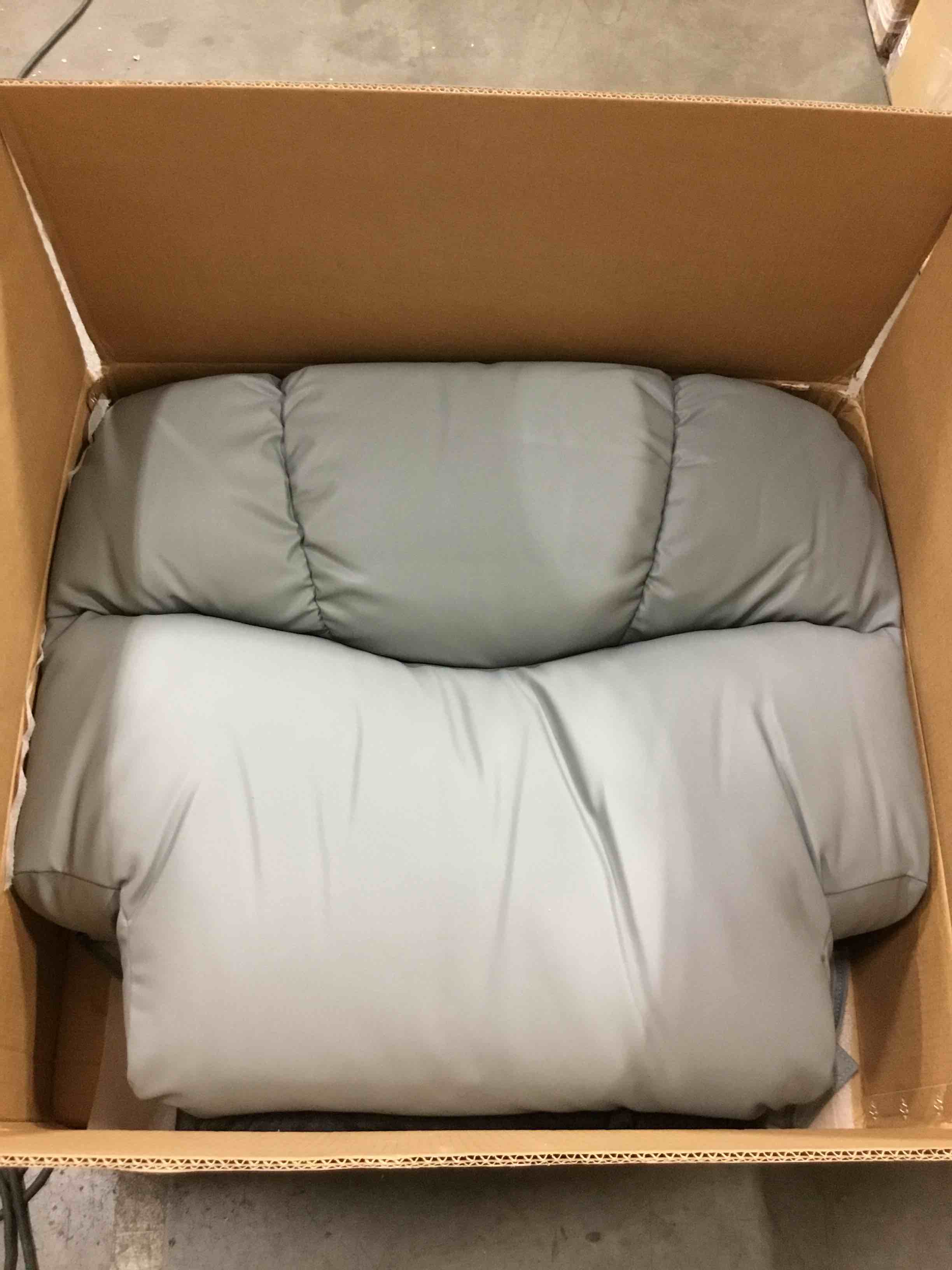 RECLINER CHAIR CHAISE LOUNGE (BACK SUPPORT) (1193LMGREY CHAIR ) (Box 2