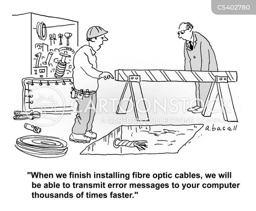 Fiber Optic Cartoons and Comics funny pictures from CartoonStock
