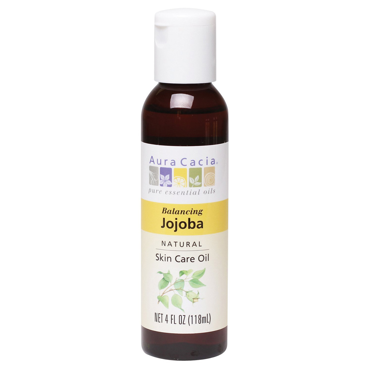 Aura Cacia Jojoba Oil Contains Liquid Waxes and Fatty Acids 4 oz