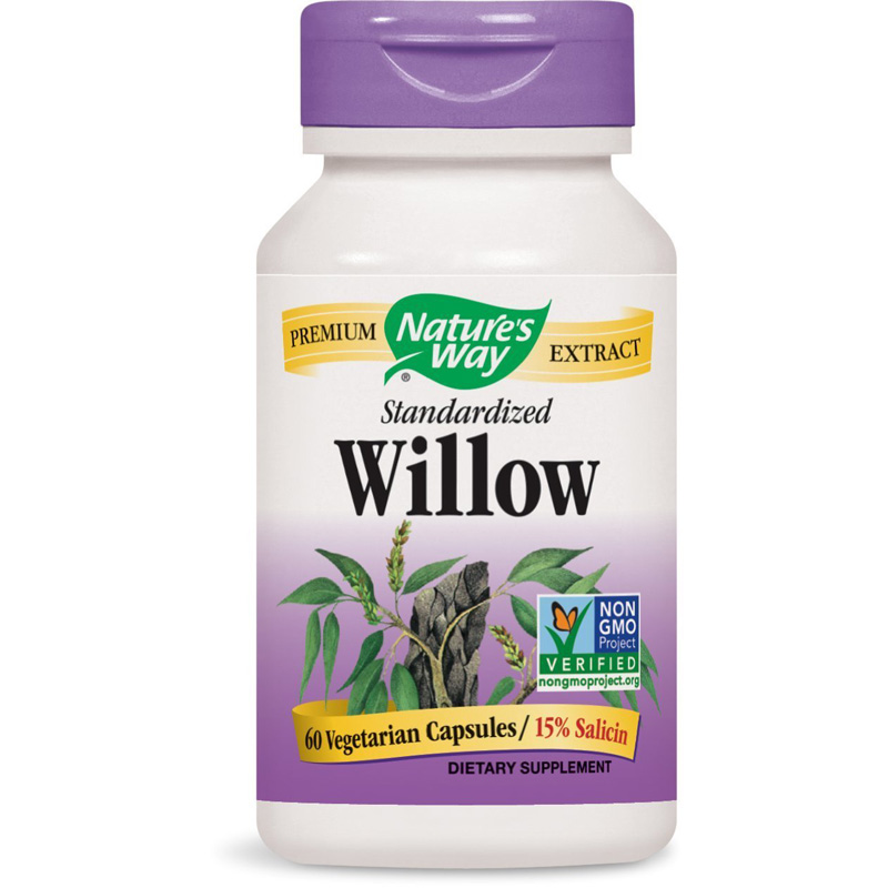 Nature's Way White Willow Standardized Extract 300 mg 60 Capsules