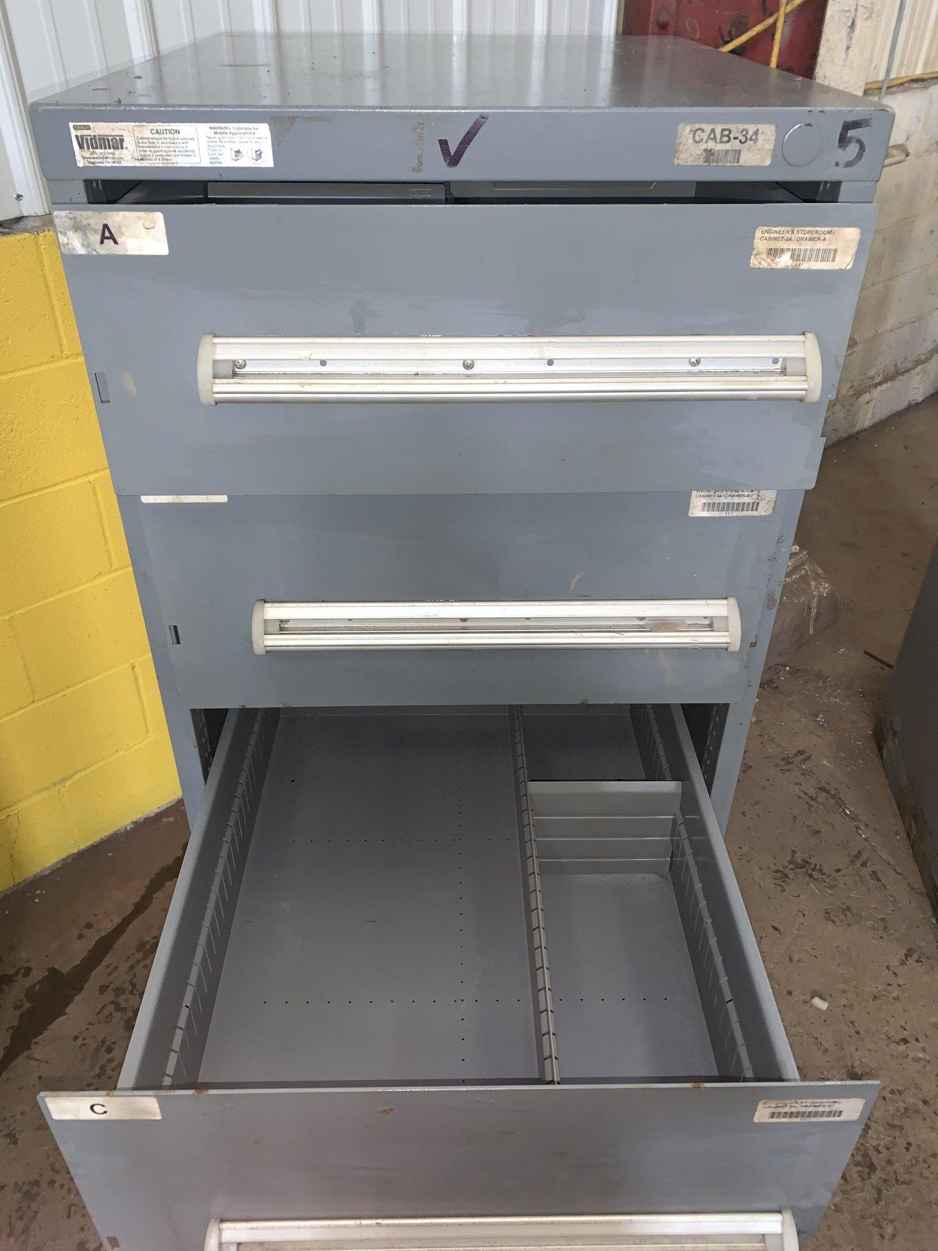 22.5” x 28” x 59” VIDMAR TOOL STORAGE STOCK 12481