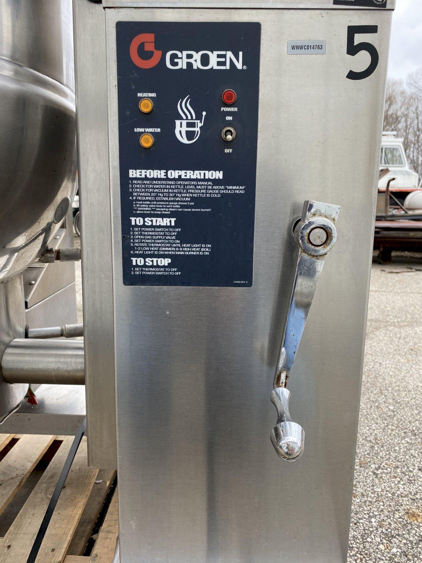 Groen DHT/140 40Gallon Jacketed Natural Gas Tilting Kettle Portage