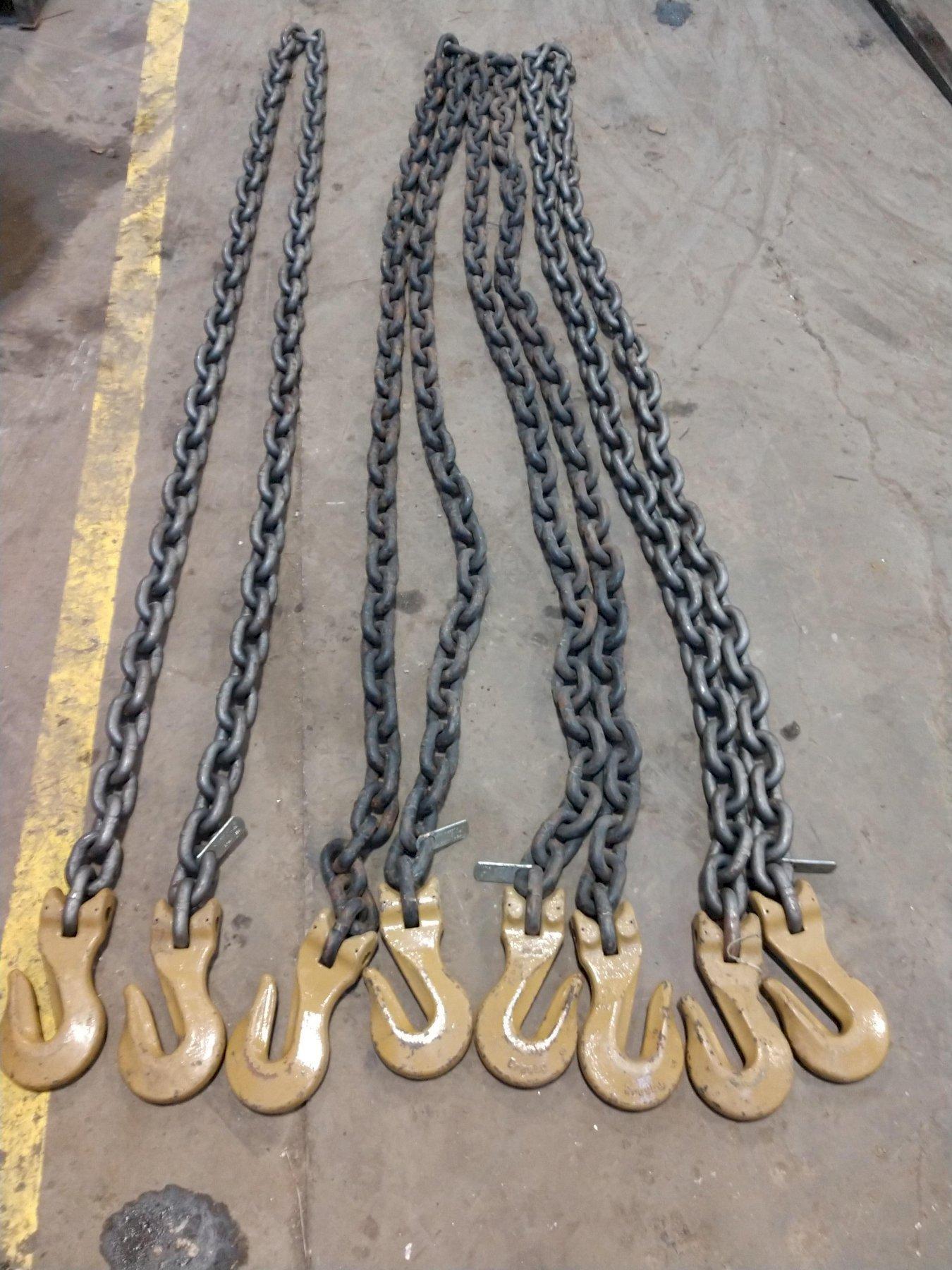 130,000 LBS CAPACITY X 20′ CROSBY HEAVY DUTY LIFTING CHAINS STOCK 12577