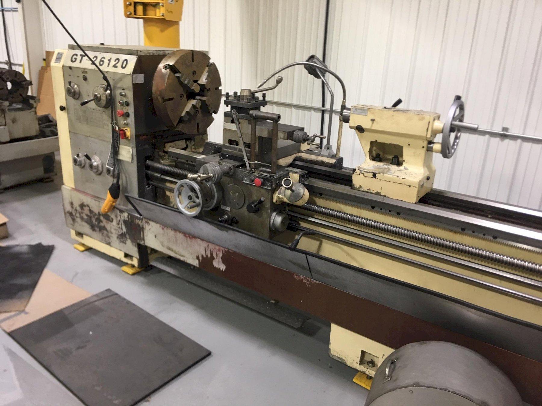 26″ X 120″ IMCO MODEL GT26120 HEAVY DUTY GAP BED ENGINE LATHE