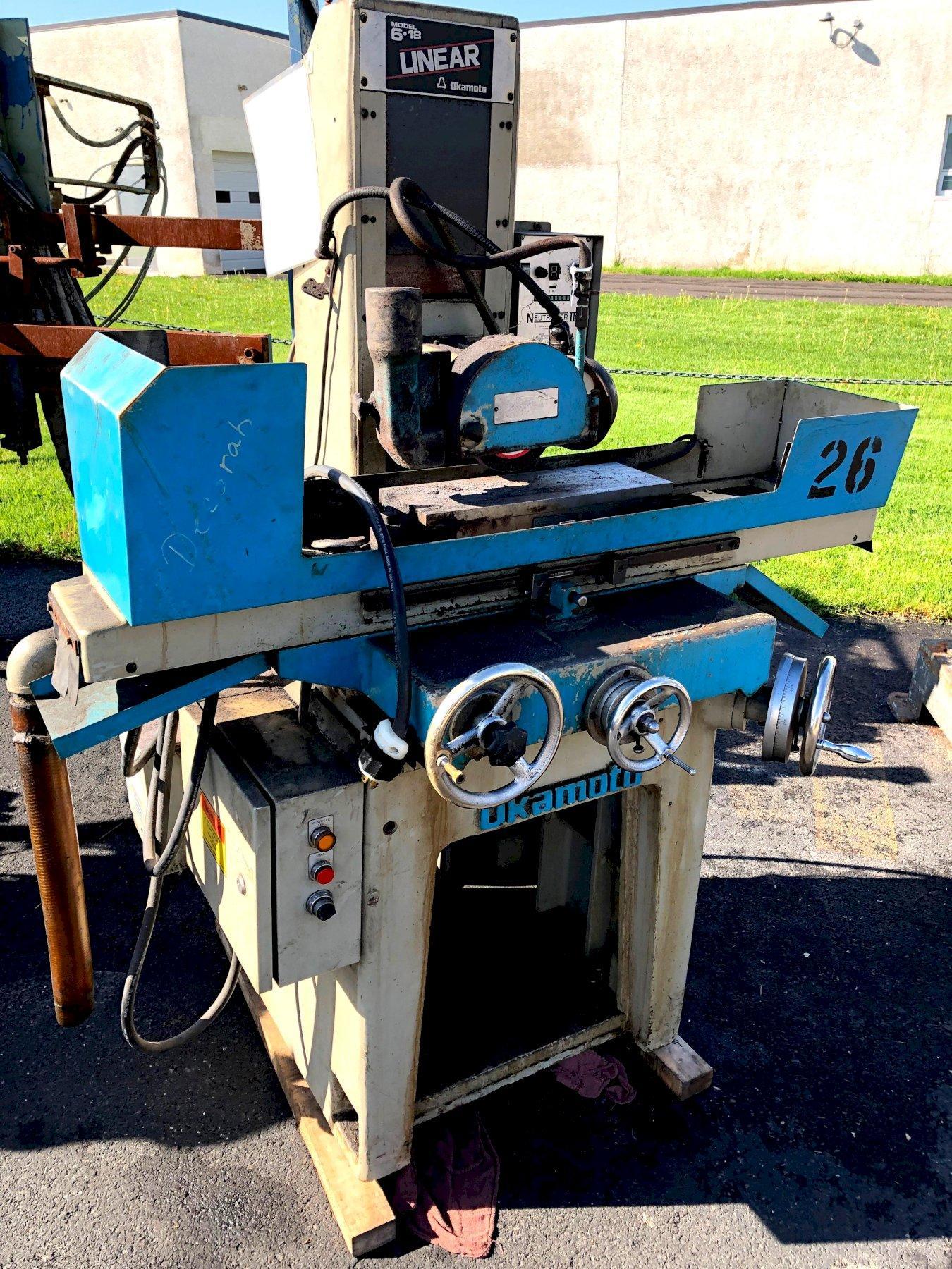 OKAMOTO 618 Grinders, Surface, Recip. Machine Hub