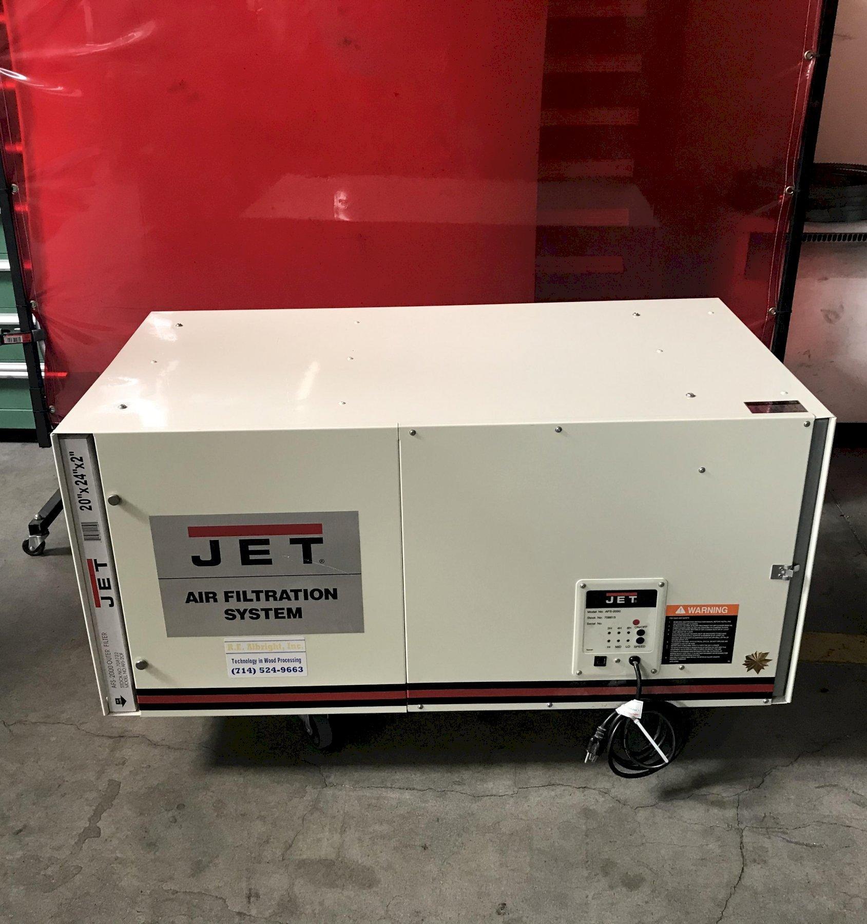 Jet AFS2000 Air Filtration System 2011 with 1700 CFM Air Filtration