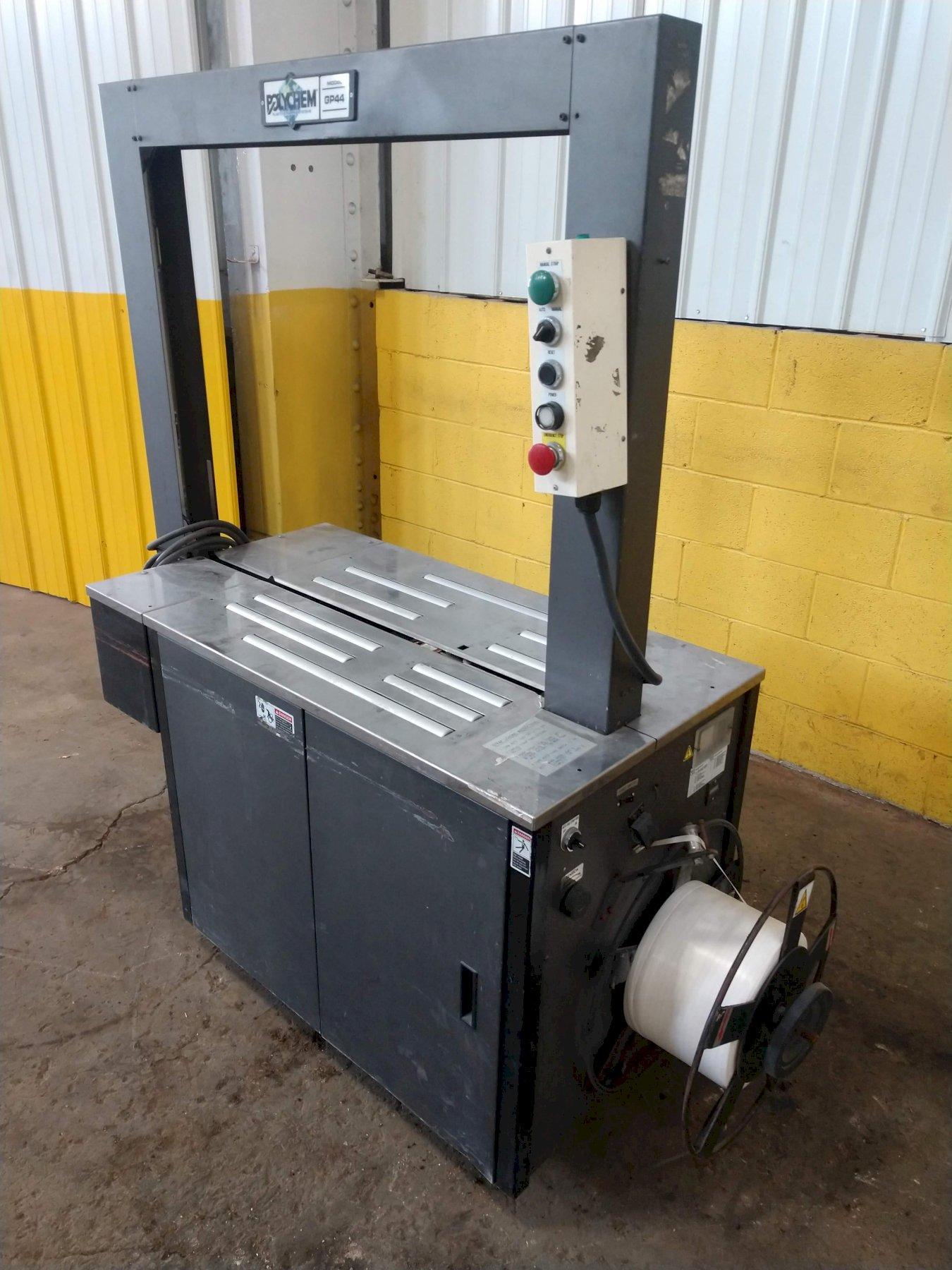 POLYCHEM MODEL GP44 PLASTIC STRAPPING SYSTEMS BANDING MACHINE STOCK 14693