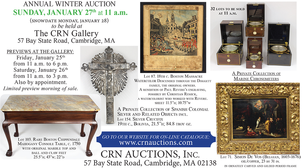 CRN Auctions Annual Winter Auction Maine Antique Digest