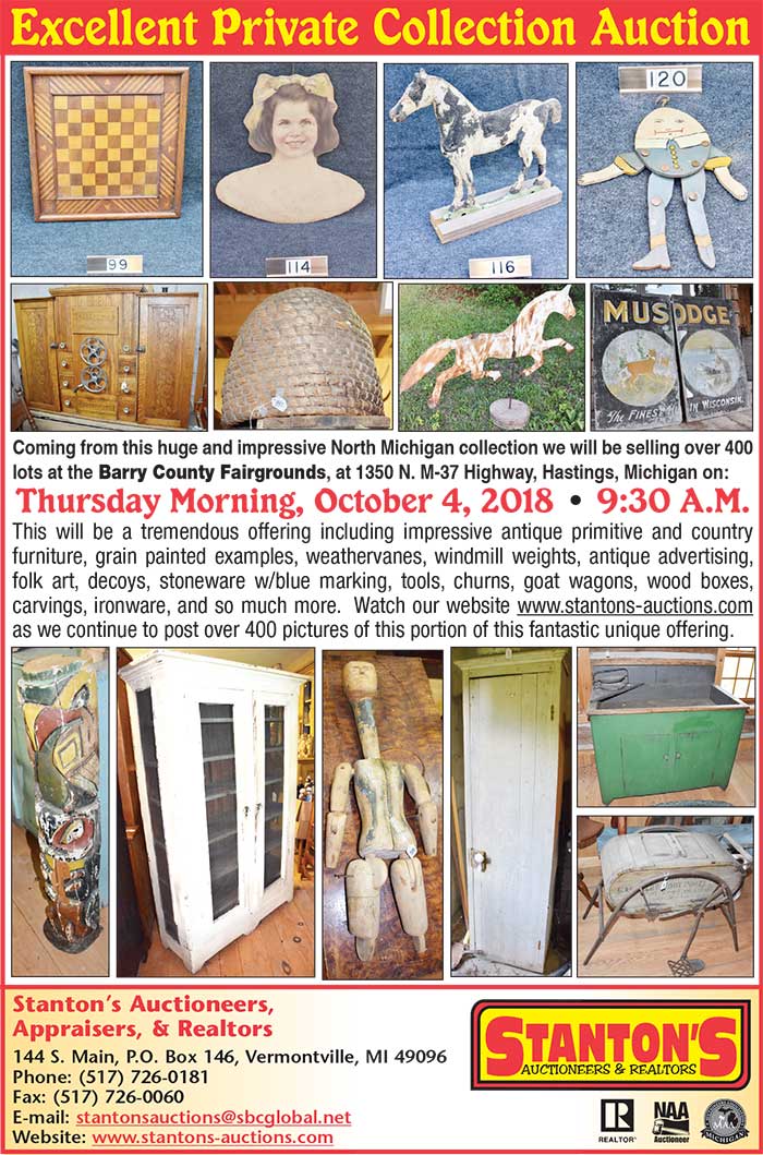 Stanton's Excellent Private Collection Auction Maine Antique Digest