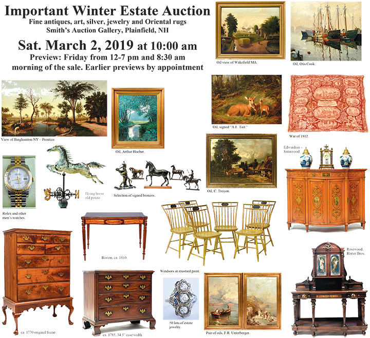 William Smith Important Winter Estate Auction Maine Antique Digest
