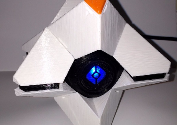 Destiny Ghost 3D Print with USB powered LED Large Size