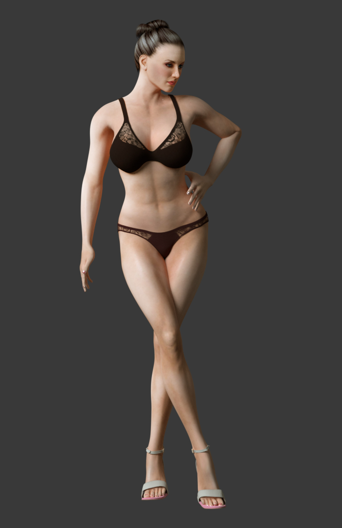 Blender Female Model Rigged Blender