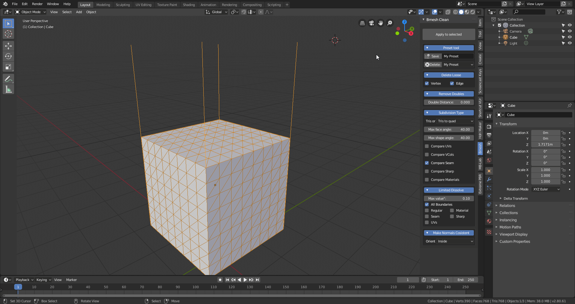 Bmesh Clean Addon Blender Market