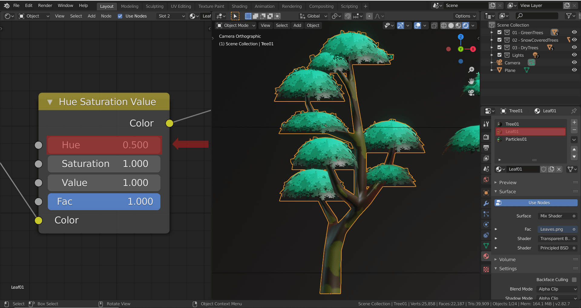 Low Poly Stylized Trees Blender Market