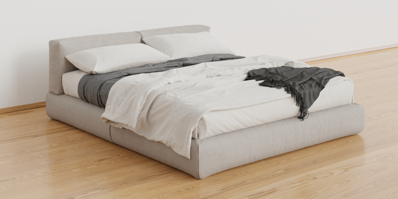 Bed Poliform Bolton doublebed modern designer minimalist style bed