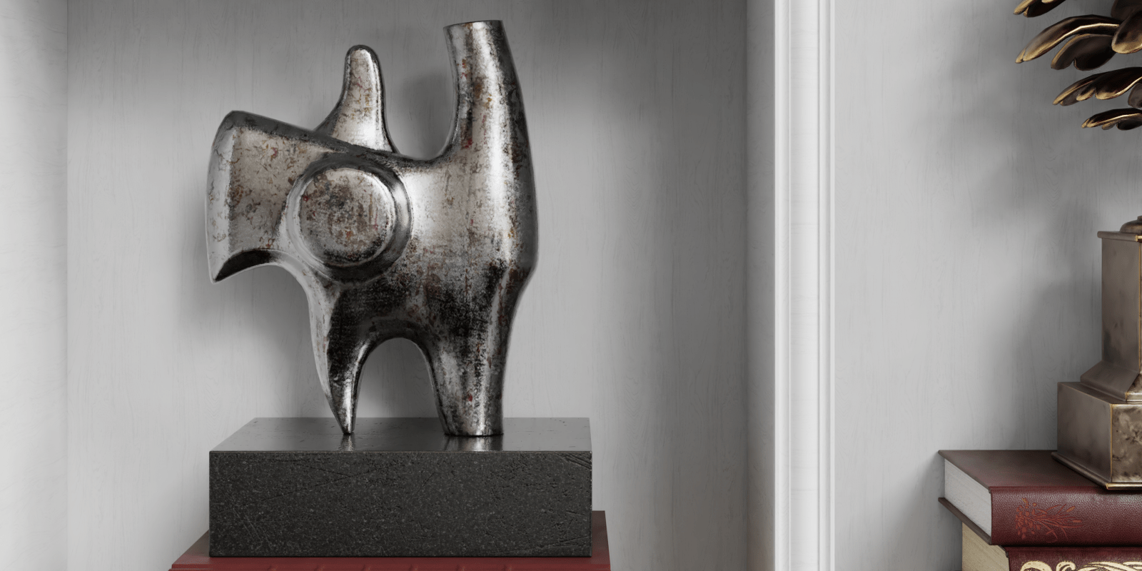 Decoration Set 65 Luxury Decorative Objects And Sculptures + 35 Books