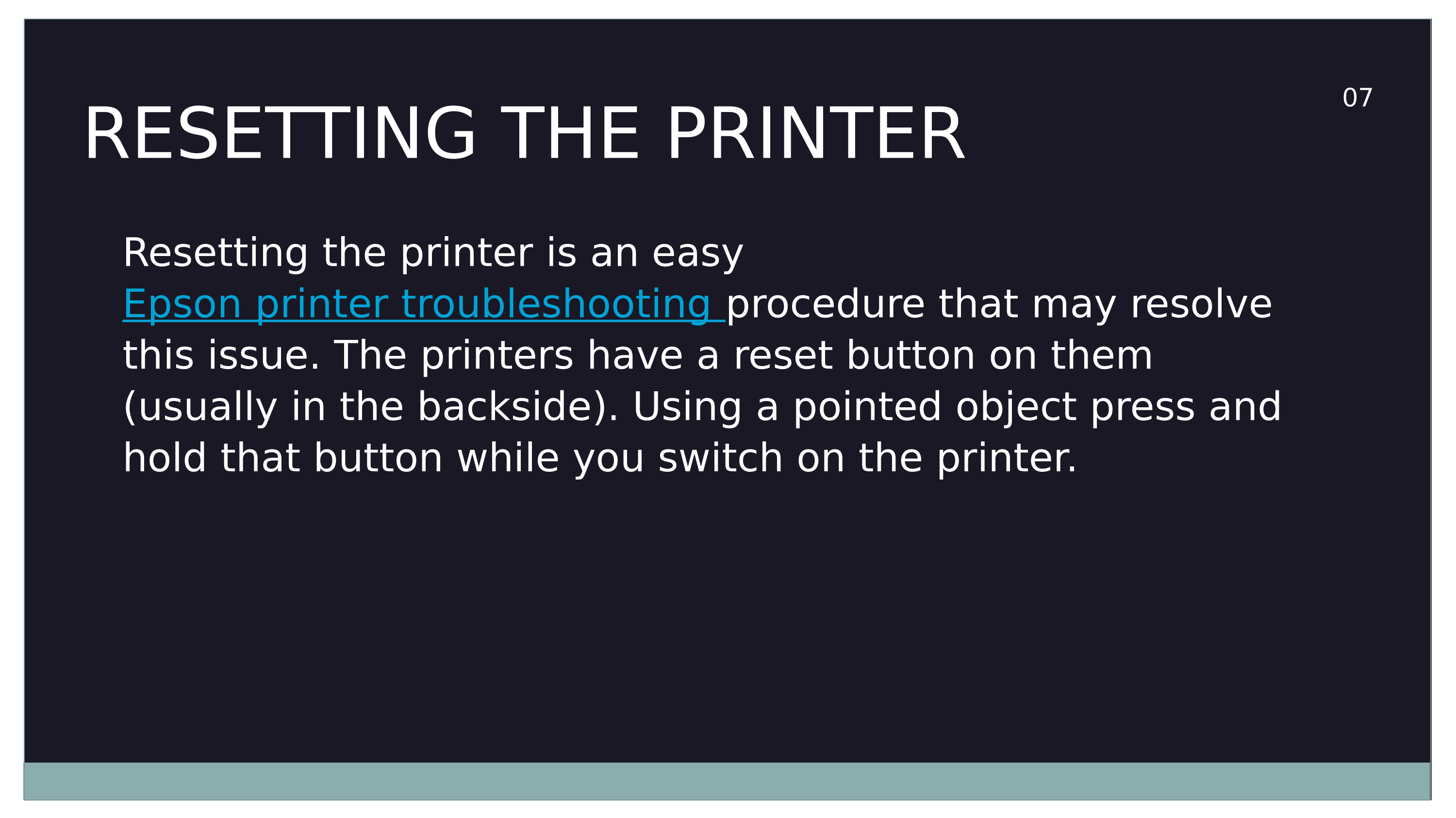 FIX EPSON PRINTER NOT PRINTING EVEN AFTER CHANGING INK(817) 4426637
