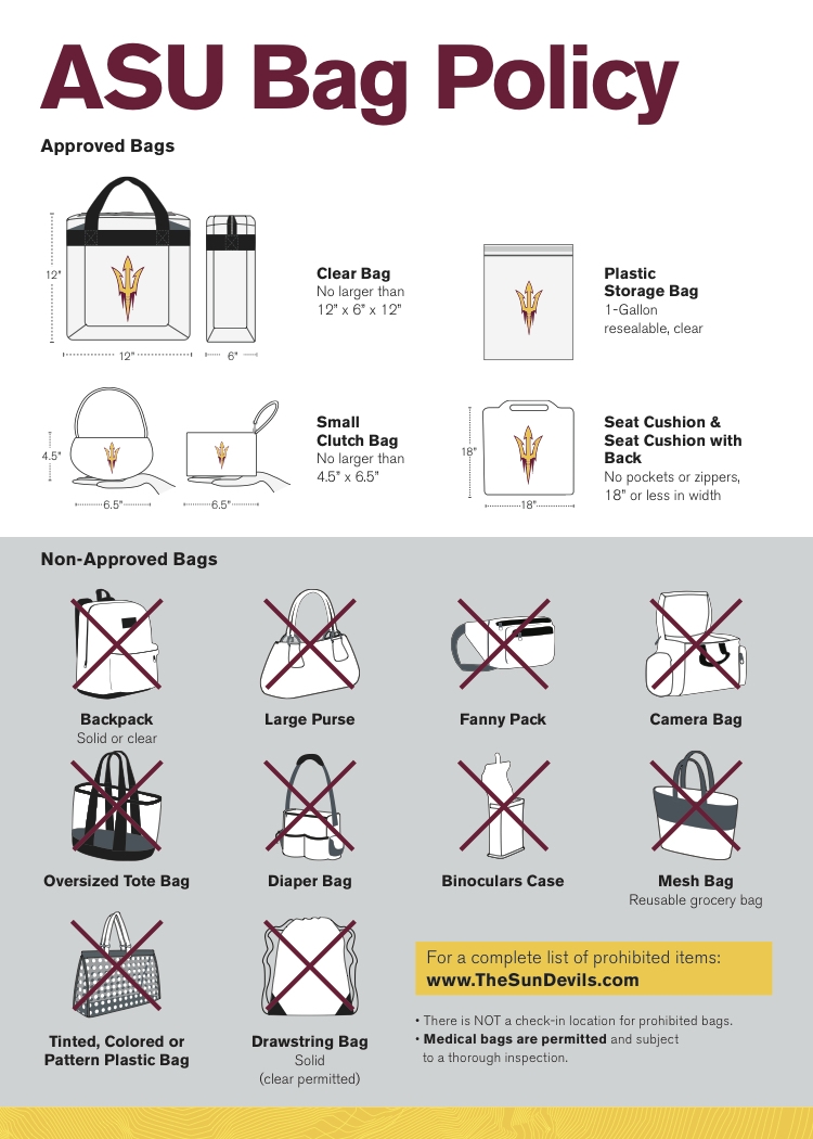 Sun Devil Athletics cracking down on enforcement of bag policy The Arizona State Press