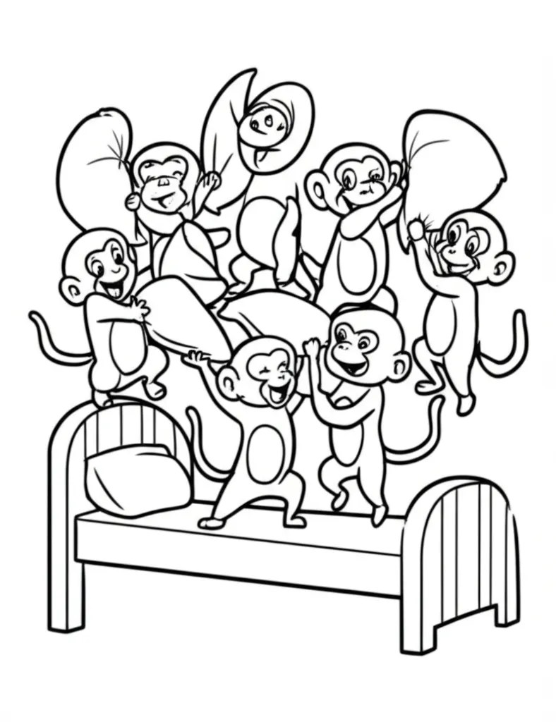 5 Little Monkeys Coloring Page Disney Coloring Pages(06)