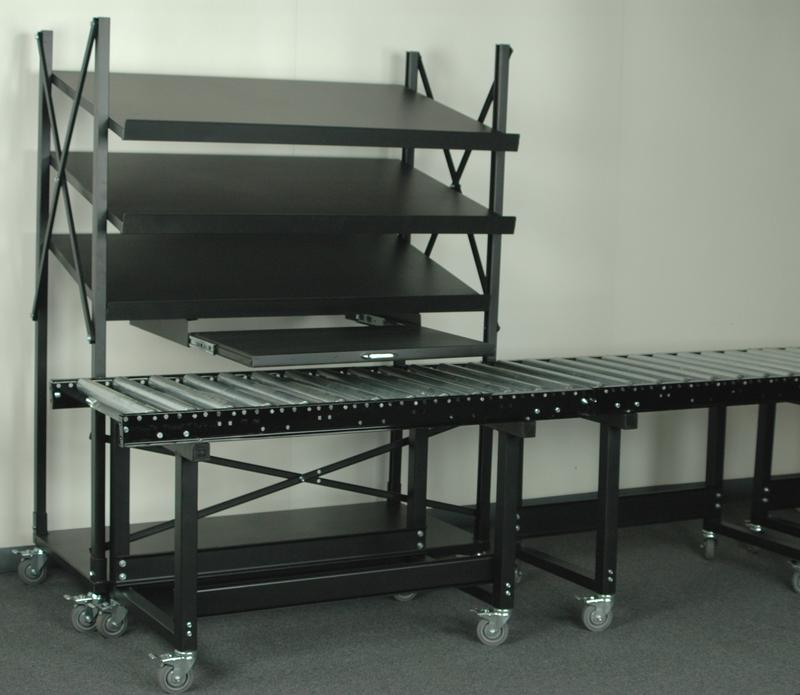 Stackbin Conveyor Units Slopped Shelf Conveyor Unit w/ PullOut