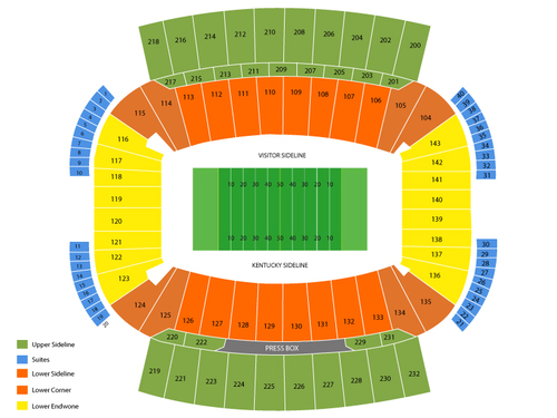 Kroger Field Seating Chart & Events in Lexington, KY