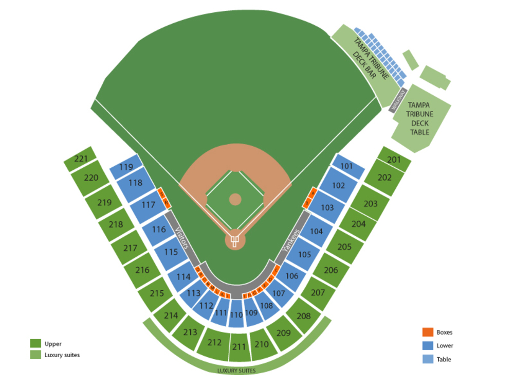 M. Steinbrenner Field Seating Chart Cheap Tickets ASAP