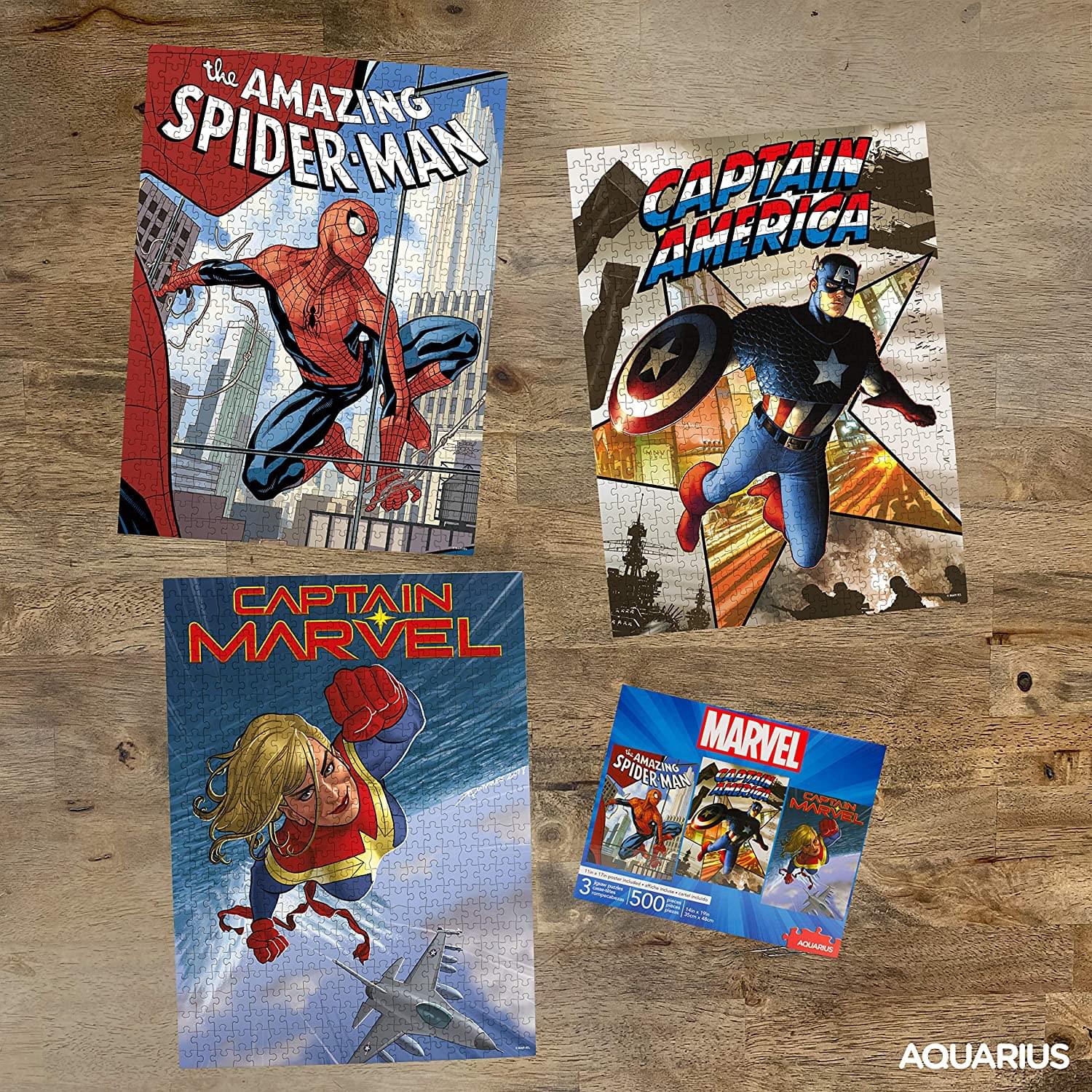 Marvel 500 Piece Jigsaw Puzzles Set of 3 eBay