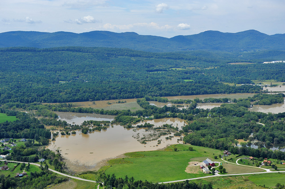 standing floodwater remained in the east pittsford vermont area on