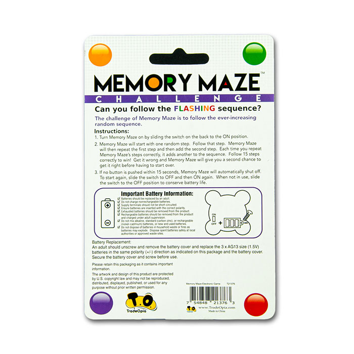 Memory Maze Challenge Mind Games Canada