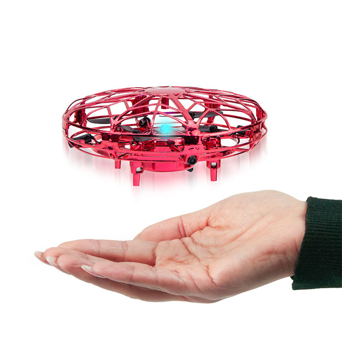 Hover UFO Drone - Hand-Controlled Mini Quadcopter With LED Lights