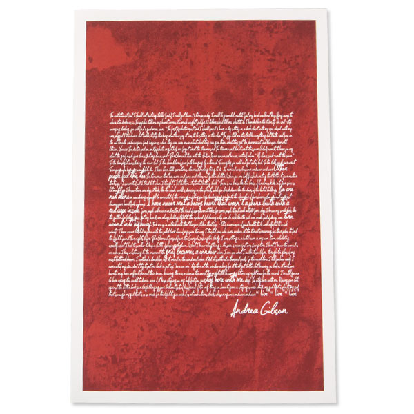 Andrea Gibson "The Nutritionist Poem (11x17)" Posters