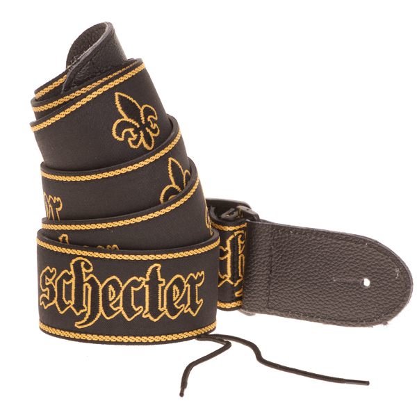 Schecter Guitars "Vintage Gold Logo Strap" Guitar Strap Schecter Guitars