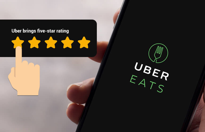 Five Star Rating Option Added in UberEats App