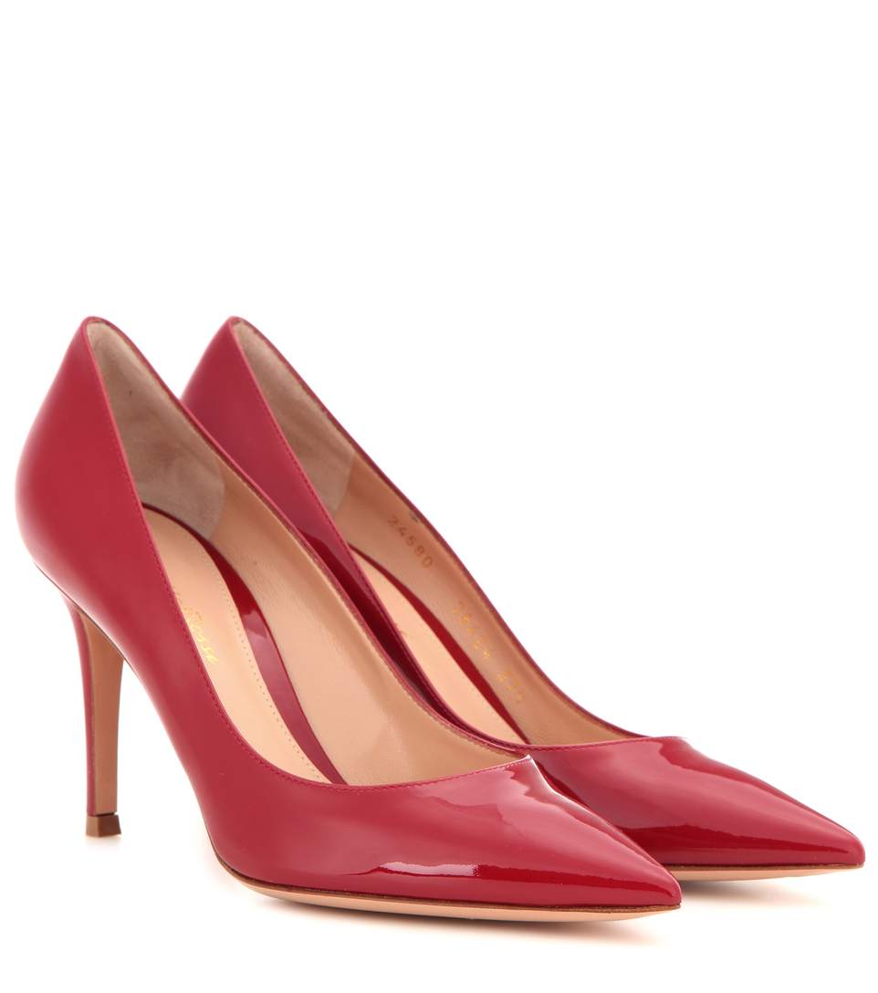 GIANVITO ROSSI Gianvito 85 Patent Leather Pumps, Graeata ModeSens