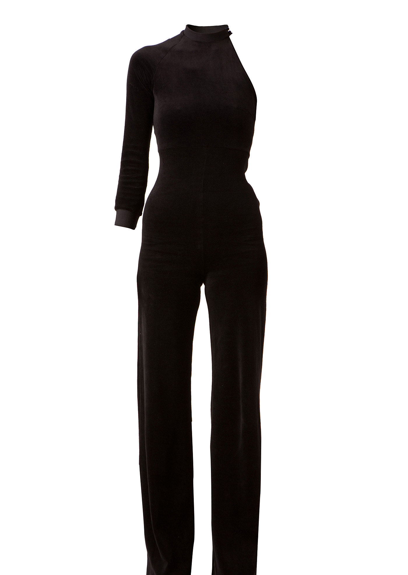 VETEMENTS + Juicy Couture OneShoulder CottonBlend Velour Jumpsuit in