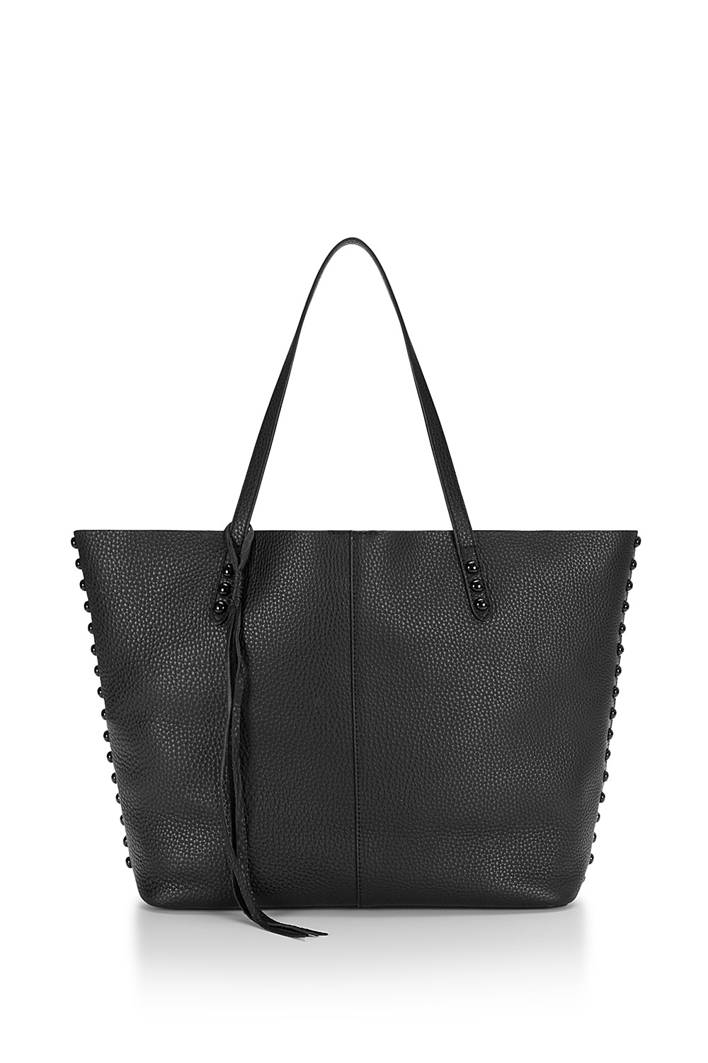 REBECCA MINKOFF Studded TexturedLeather Tote in Black ModeSens
