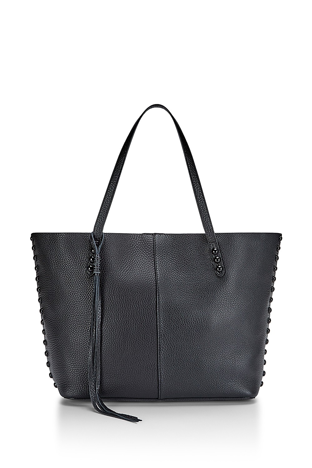 REBECCA MINKOFF Studded TexturedLeather Tote in Black ModeSens