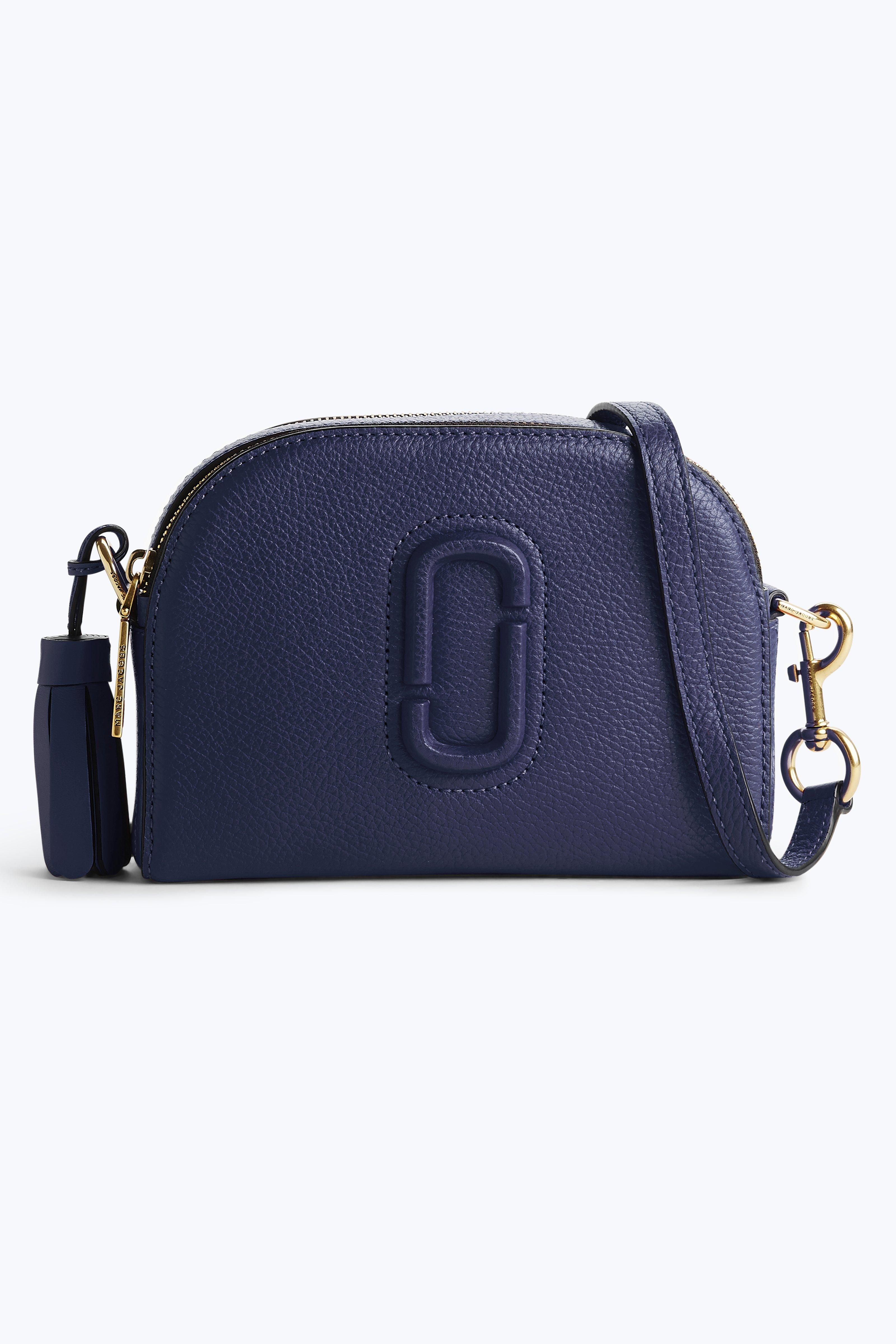 MARC JACOBS SHUTTER SMALL LEATHER CAMERA BAG, MIDNIGHT BLUE ModeSens