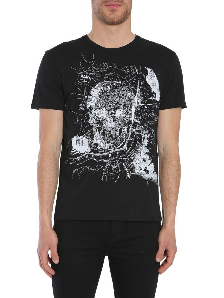 Alexander Mcqueen London Map T Shirt ALEXANDER MCQUEEN London Map Print Cotton Jersey TShirt, White in