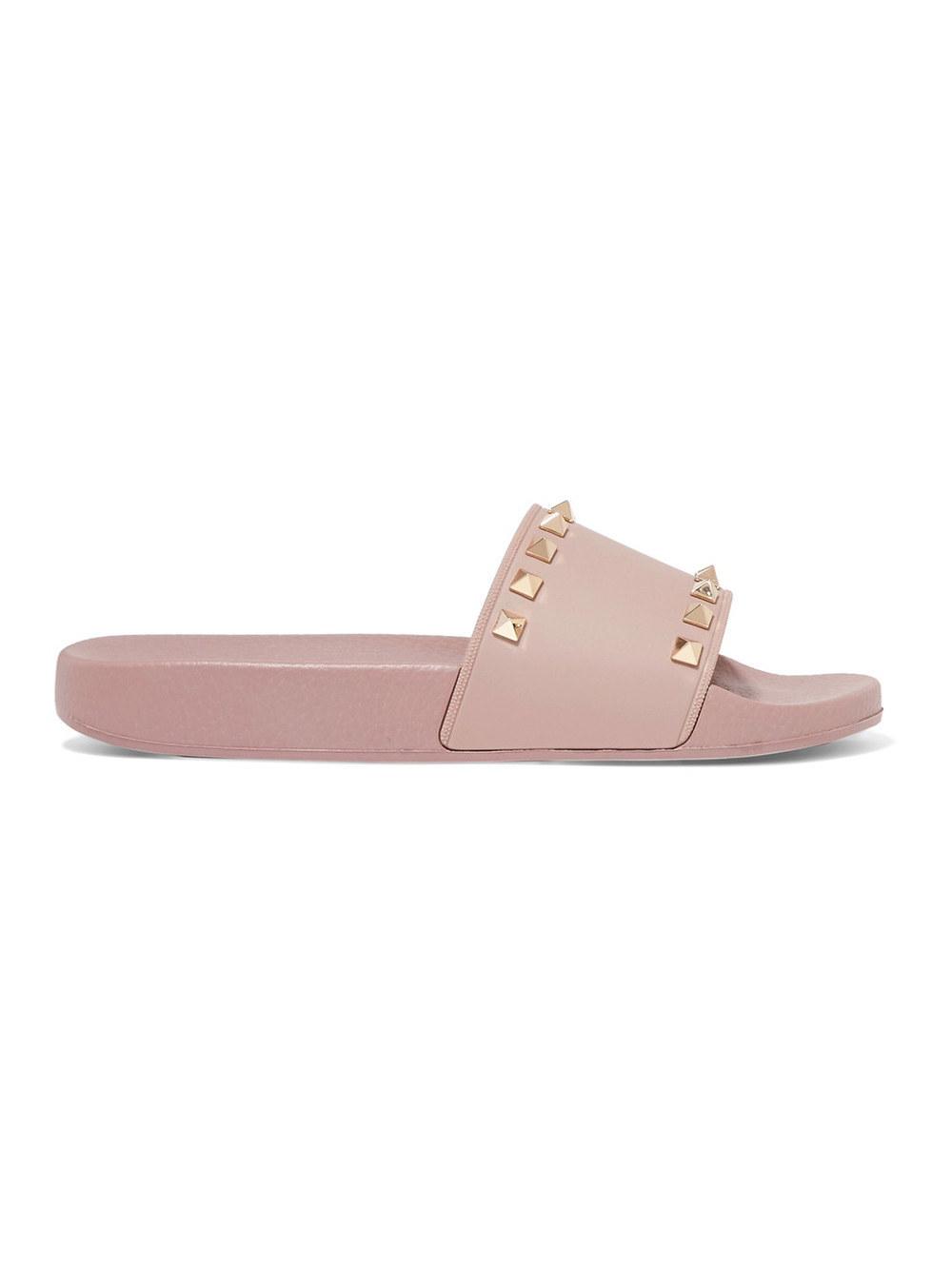 VALENTINO Rockstud Pool Slide Sandal, Pink in Water Rose ModeSens