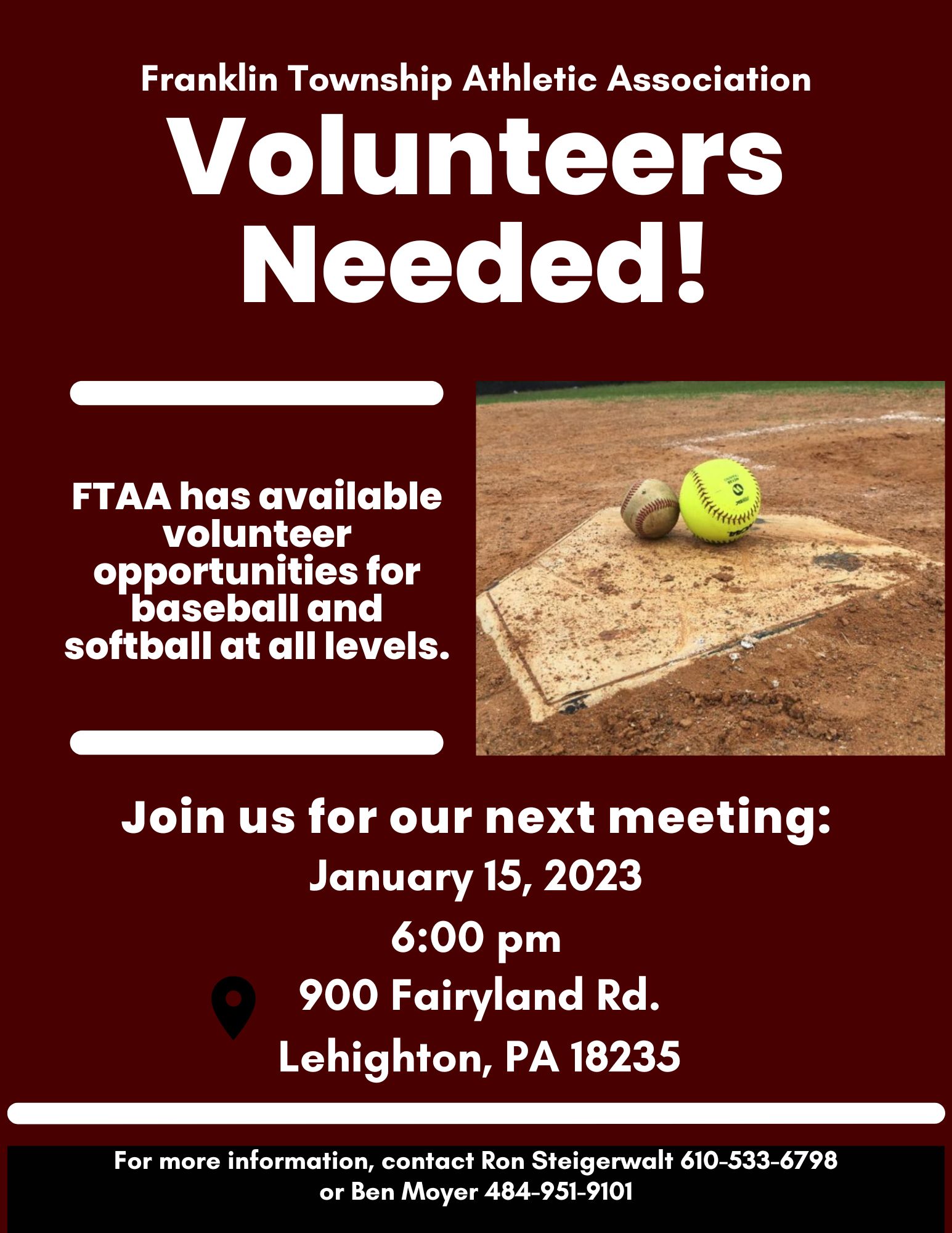 Franklin Township Athletic Association (Lehighton, PA) powered by